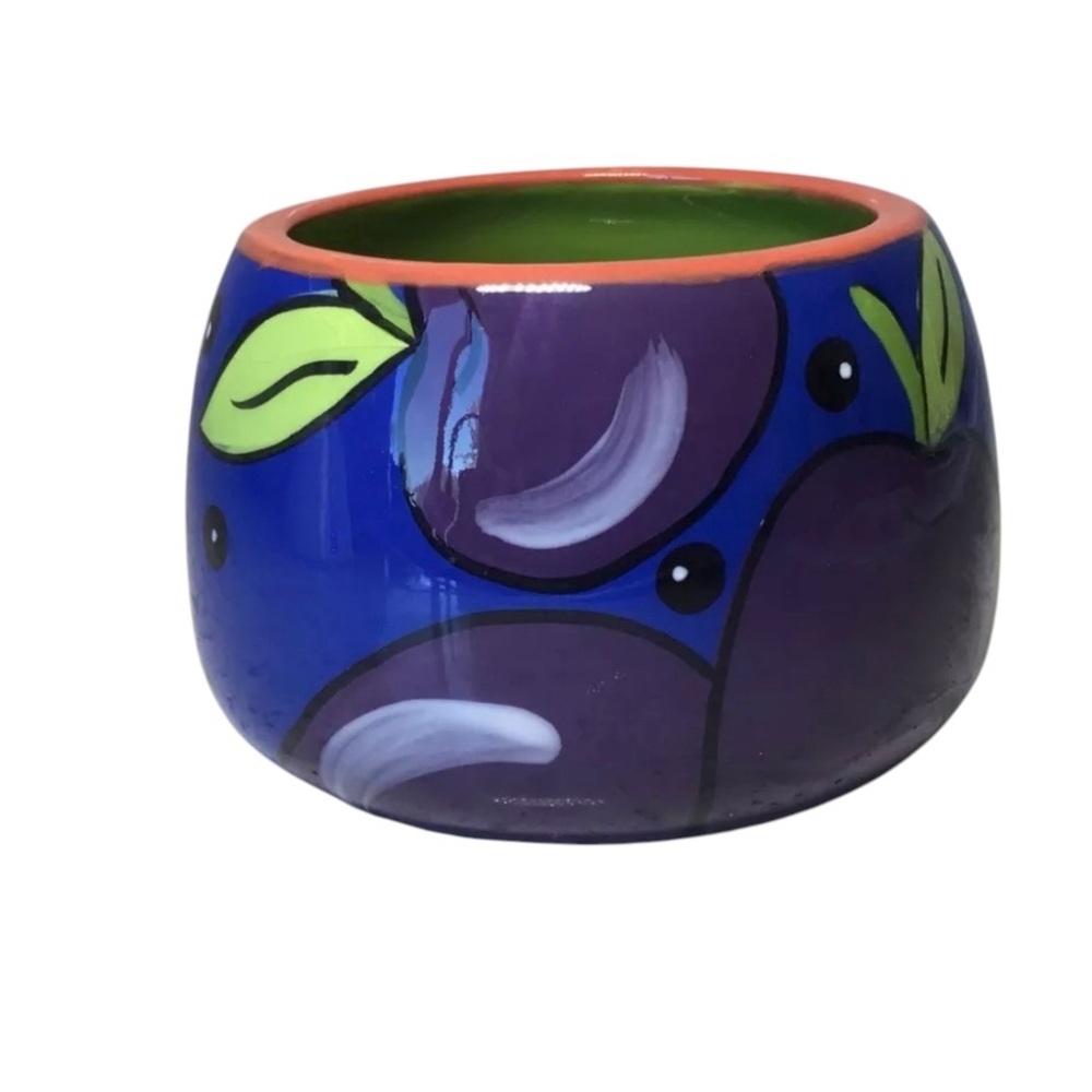 2006 STARBUCKS Costa Rica ceramic PeFi mug with plum fruit green leaves design - Picture 9 of 11